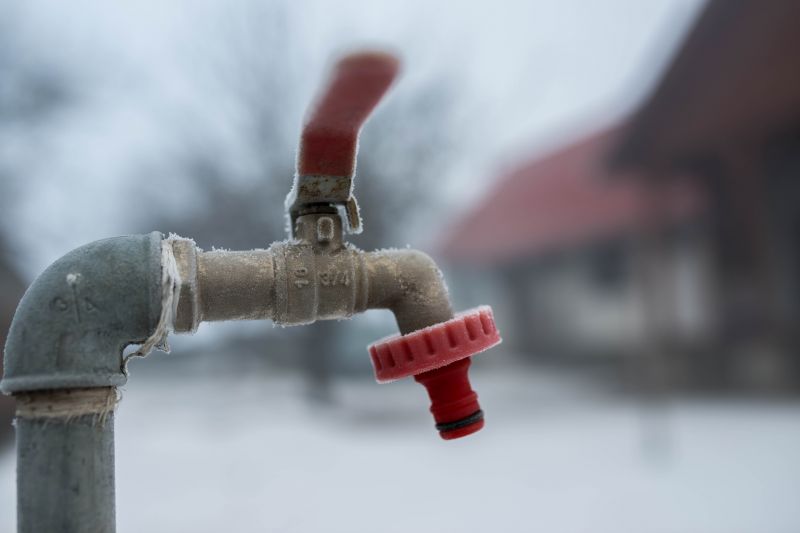 Outdoor Spigot in Winter